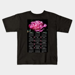 Peony • 2024 Year-at-a-glance Calendar Kids T-Shirt